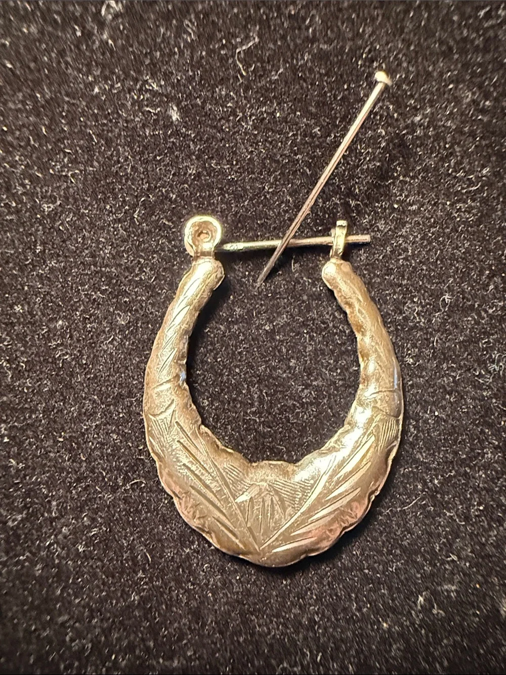 Silver-Toned Textured Hoop Earrings for Women
